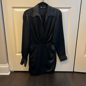 Black satin Zara dress